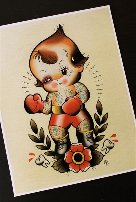 Vintage Vibes: Traditional Kewpie Tattoo Flash for Timeless Ink